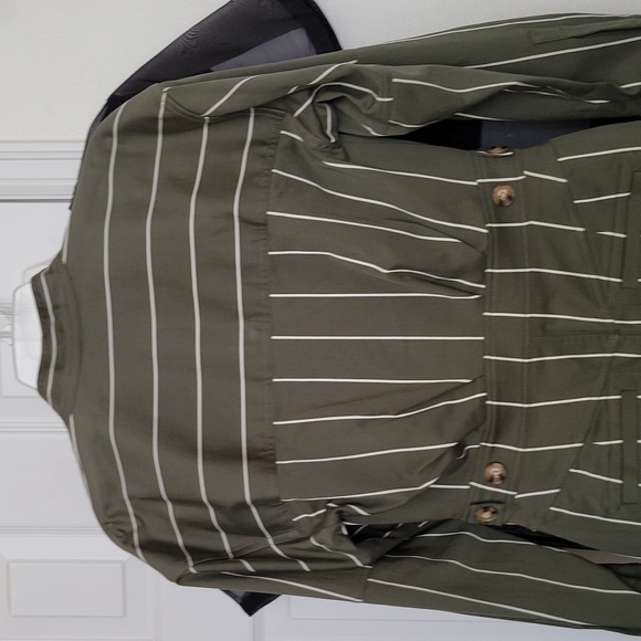 NWT Derek Lam 10 Crosby Loden Military Green Olive Utility Dress - Picture 4 of 12